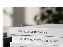 A small stack of agreement documents.
